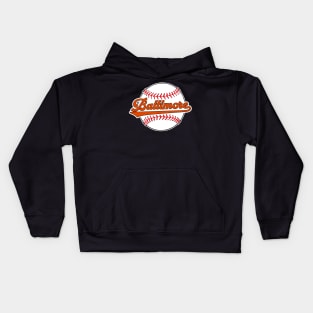 Baltimore Baseball Diehard Fans Kids Hoodie